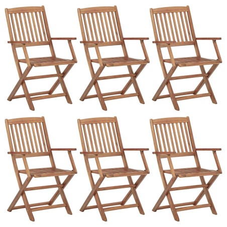 vidaXL Klappbare Gartenstühle 6 Stk. Massivholz Akazie