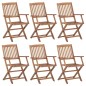 vidaXL Klappbare Gartenstühle 6 Stk. Massivholz Akazie vidaXL Klappbare Gartenstühle 6 Stk. Massivholz Akazie