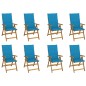 vidaXL Klappbare Gartenstühle mit Kissen 8 Stk. Massivholz Akazie vidaXL Klappbare Gartenstühle mit Kissen 8 Stk. Massivholz Akazie