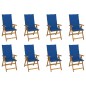 vidaXL Klappbare Gartenstühle mit Kissen 8 Stk. Massivholz Akazie vidaXL Klappbare Gartenstühle mit Kissen 8 Stk. Massivholz Akazie