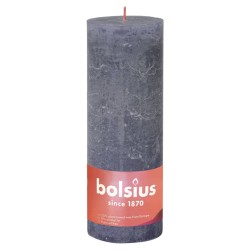 Bolsius Rustikale Stumpenkerzen Shine 4 Stk. 190x68 mm Dämmerungsblau