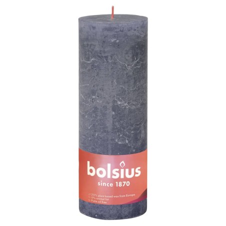 Bolsius Rustikale Stumpenkerzen Shine 4 Stk. 190x68 mm Dämmerungsblau