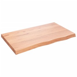 Waschtischplatte Hellbraun 100x60x6 cm Massivholz Behandelt
