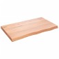 Waschtischplatte Hellbraun 100x60x6 cm Massivholz Behandelt Waschtischplatte Hellbraun 100x60x6 cm Massivholz Behandelt