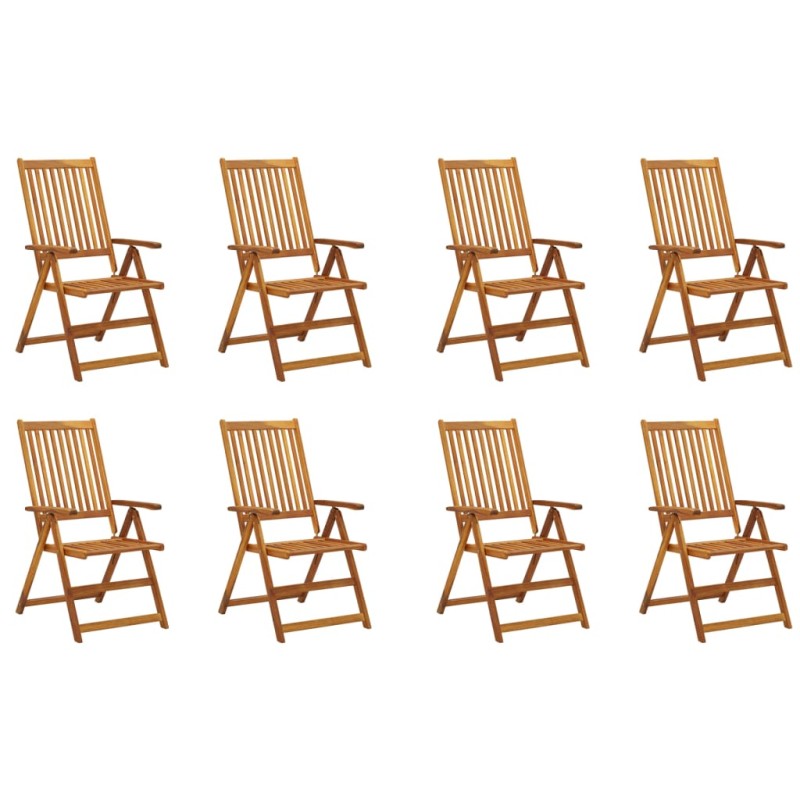 vidaXL Klappbare Gartenstühle 8 Stk. Massivholz Akazie vidaXL Klappbare Gartenstühle 8 Stk. Massivholz Akazie
