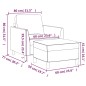 vidaXL Sessel mit Hocker Cappuccino-Braun 60 cm Kunstleder vidaXL Sessel mit Hocker Cappuccino-Braun 60 cm Kunstleder