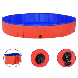 vidaXL Hundepool Faltbar Rot 200x30 cm PVC