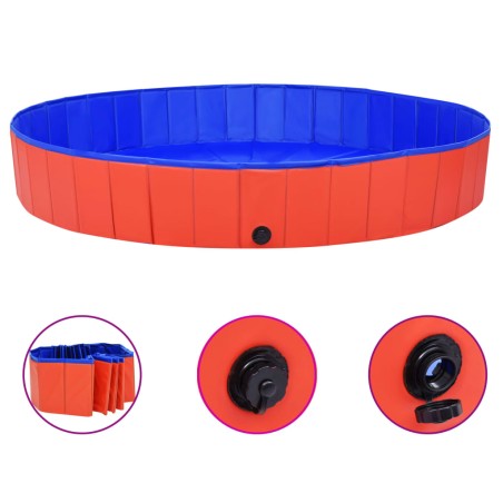 vidaXL Hundepool Faltbar Rot 200x30 cm PVC