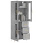 Highboard Betongrau 69,5x34x180 cm Holzwerkstoff Highboard Betongrau 69,5x34x180 cm Holzwerkstoff