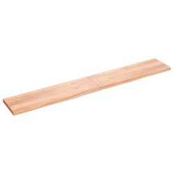 vidaXL Waschtischplatte Hellbraun 200x30x(2-4) cm Massivholz Behandelt