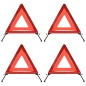 vidaXL Verkehrswarndreiecke 4 Stk. Rot 56,5x36,5x44,5cm vidaXL Verkehrswarndreiecke 4 Stk. Rot 56,5x36,5x44,5cm