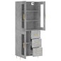 Highboard Betongrau 69,5x34x180 cm Holzwerkstoff Highboard Betongrau 69,5x34x180 cm Holzwerkstoff