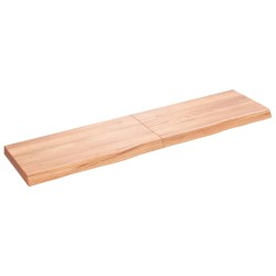 Waschtischplatte Hellbraun 160x40x6 cm Massivholz Behandelt