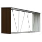 vidaXL Brennholzlager Verzinkter Stahl 330x84x152 cm Braun vidaXL Brennholzlager Verzinkter Stahl 330x84x152 cm Braun