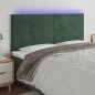 vidaXL LED Kopfteil Dunkelgrün 200x5x118/128 cm Samt vidaXL LED Kopfteil Dunkelgrün 200x5x118/128 cm Samt