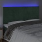 vidaXL LED Kopfteil Dunkelgrün 200x5x118/128 cm Samt vidaXL LED Kopfteil Dunkelgrün 200x5x118/128 cm Samt