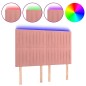 vidaXL LED Kopfteil Rosa 144x5x118/128 cm Samt