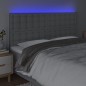 vidaXL LED Kopfteil Hellgrau 160x5x118/128 cm Stoff vidaXL LED Kopfteil Hellgrau 160x5x118/128 cm Stoff