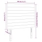 vidaXL LED Kopfteil Hellgrau 80x5x118/128 cm Samt