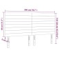 vidaXL LED Kopfteil Dunkelgrau 200x5x118/128 cm Samt