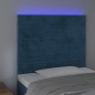vidaXL LED Kopfteil Dunkelblau 100x5x118/128 cm Samt vidaXL LED Kopfteil Dunkelblau 100x5x118/128 cm Samt