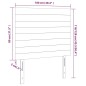 vidaXL LED Kopfteil Dunkelblau 100x5x118/128 cm Samt vidaXL LED Kopfteil Dunkelblau 100x5x118/128 cm Samt