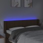vidaXL LED Kopfteil Dunkelbraun 147x16x78/88 cm Stoff vidaXL LED Kopfteil Dunkelbraun 147x16x78/88 cm Stoff