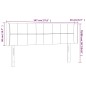 vidaXL LED Kopfteil Dunkelbraun 147x16x78/88 cm Stoff vidaXL LED Kopfteil Dunkelbraun 147x16x78/88 cm Stoff
