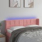 vidaXL LED Kopfteil Rosa 147x16x78/88 cm Samt