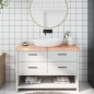 Waschtischplatte Hellbraun 120x60x6 cm Massivholz Behandelt Waschtischplatte Hellbraun 120x60x6 cm Massivholz Behandelt