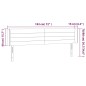 vidaXL LED Kopfteil Dunkelgrau 183x16x78/88 cm Stoff