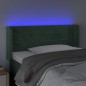 vidaXL LED Kopfteil Dunkelgrün 93x16x78/88 cm Samt