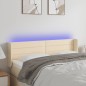 vidaXL LED Kopfteil Creme 147x16x78/88 cm Stoff