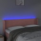vidaXL LED Kopfteil Rosa 147x16x78/88 cm Samt