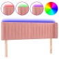 vidaXL LED Kopfteil Rosa 147x16x78/88 cm Samt vidaXL LED Kopfteil Rosa 147x16x78/88 cm Samt