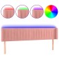 vidaXL LED Kopfteil Rosa 163x16x78/88 cm Samt vidaXL LED Kopfteil Rosa 163x16x78/88 cm Samt