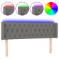 vidaXL LED Kopfteil Dunkelgrau 147x16x78/88 cm Stoff vidaXL LED Kopfteil Dunkelgrau 147x16x78/88 cm Stoff