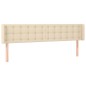 vidaXL LED Kopfteil Creme 183x16x78/88 cm Stoff