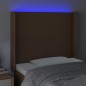 vidaXL LED Kopfteil Braun 103x16x118/128 cm Kunstleder vidaXL LED Kopfteil Braun 103x16x118/128 cm Kunstleder