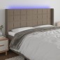 vidaXL LED Kopfteil Taupe 163x16x118/128 cm Stoff vidaXL LED Kopfteil Taupe 163x16x118/128 cm Stoff