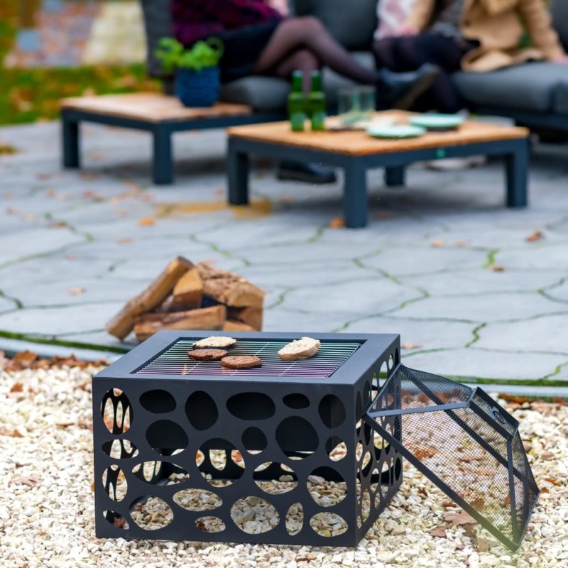 RedFire Feuerstelle mit Grill Mikor Schwarz RedFire Feuerstelle mit Grill Mikor Schwarz