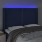 vidaXL LED Kopfteil Blau 147x16x118/128 cm Stoff vidaXL LED Kopfteil Blau 147x16x118/128 cm Stoff
