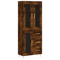 vidaXL Highboard Räuchereiche 69,5x34x180 cm Holzwerkstoff