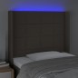 vidaXL LED Kopfteil Taupe 83x16x118/128 cm Stoff vidaXL LED Kopfteil Taupe 83x16x118/128 cm Stoff