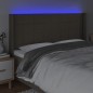 vidaXL LED Kopfteil Taupe 183x16x118/128 cm Stoff vidaXL LED Kopfteil Taupe 183x16x118/128 cm Stoff