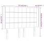 vidaXL LED Kopfteil Dunkelblau 147x16x118/128 cm Samt