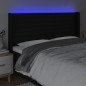 vidaXL LED Kopfteil Schwarz 203x16x118/128 cm Stoff vidaXL LED Kopfteil Schwarz 203x16x118/128 cm Stoff