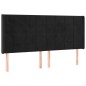vidaXL LED Kopfteil Schwarz 203x16x118/128 cm Samt vidaXL LED Kopfteil Schwarz 203x16x118/128 cm Samt