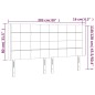 vidaXL LED Kopfteil Schwarz 203x16x118/128 cm Samt vidaXL LED Kopfteil Schwarz 203x16x118/128 cm Samt