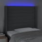 vidaXL LED Kopfteil Dunkelgrau 83x16x118/128 cm Stoff vidaXL LED Kopfteil Dunkelgrau 83x16x118/128 cm Stoff